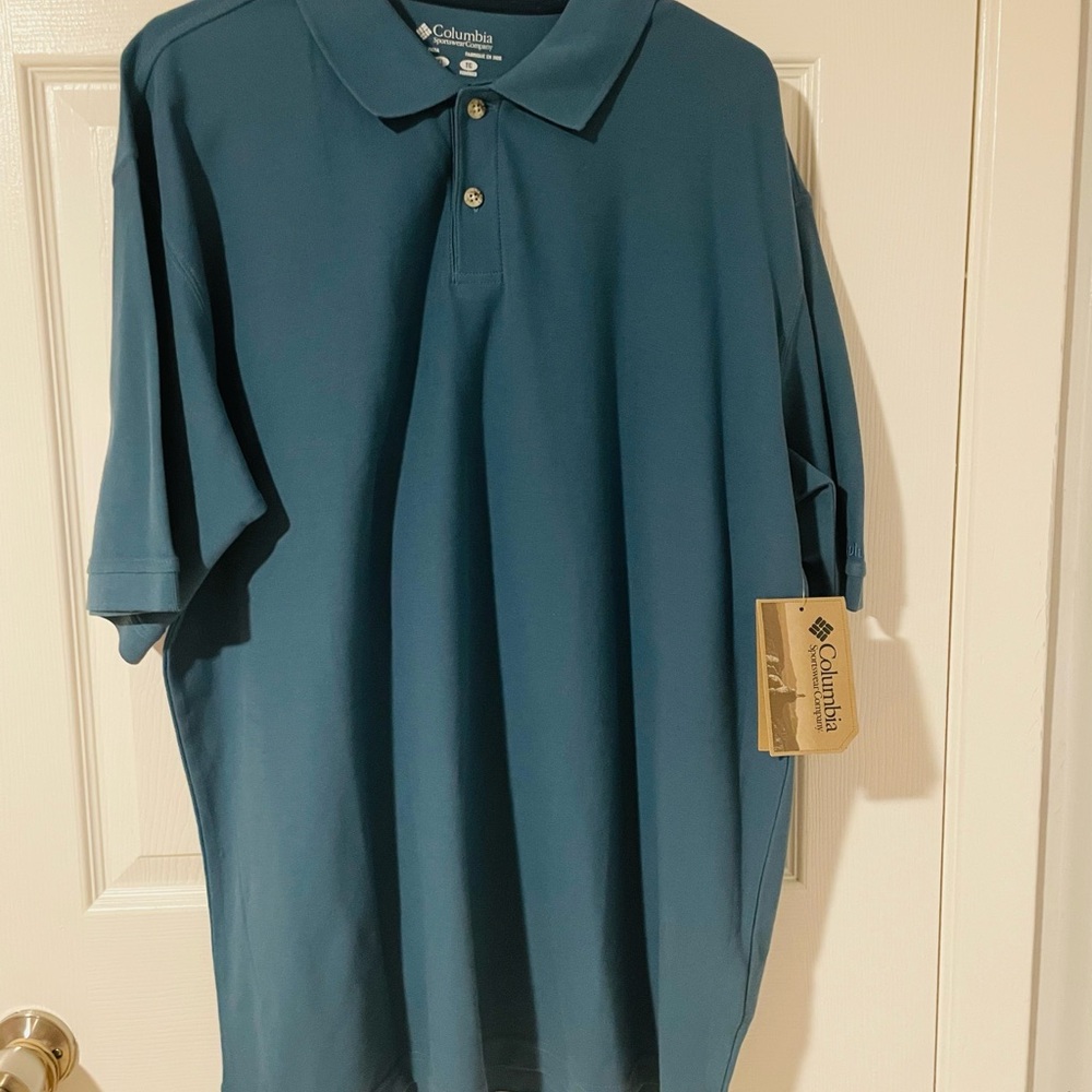 Columbia Men's Teal Polo Shirt - Picture 2 of 5